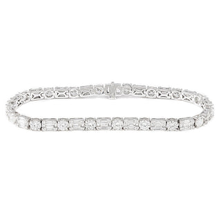 Alternating Round Mosaic Tennis Bracelet  Lindsey Leigh Jewelry.
