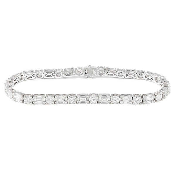 Alternating Round Mosaic Tennis Bracelet Lindsey Leigh Jewelry