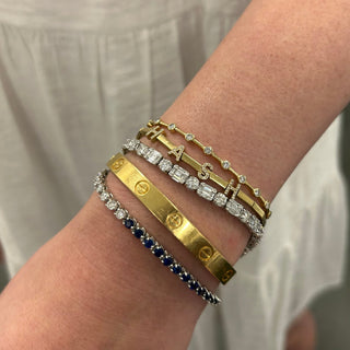 Alternating Round Mosaic Tennis Bracelet  Lindsey Leigh Jewelry.
