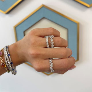 Alternating Round & Pear Diamond Band  Lindsey Leigh Jewelry.
