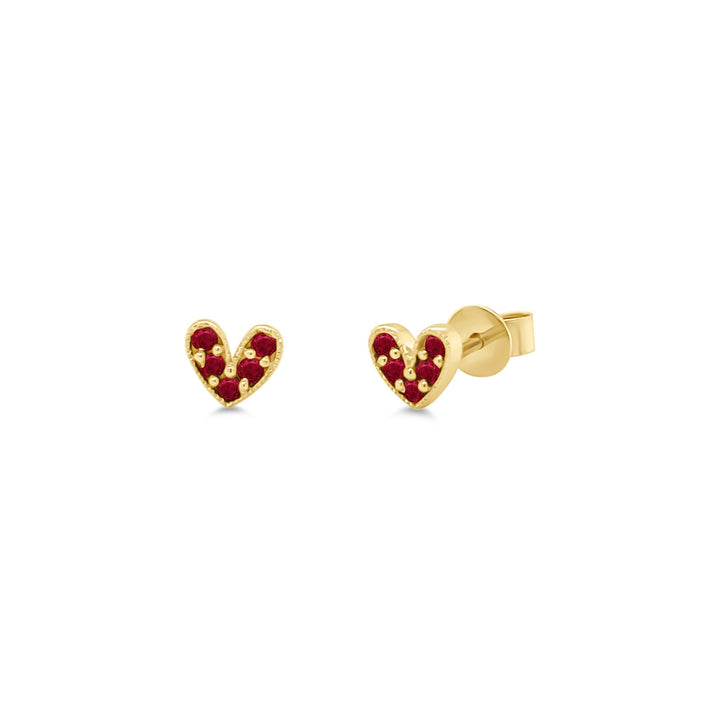 Artsy Heart Studs - Lindsey Leigh Jewelry