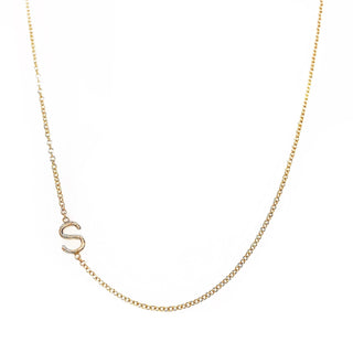 Asymmetrical Initial Necklace  Lindsey Leigh Jewelry.
