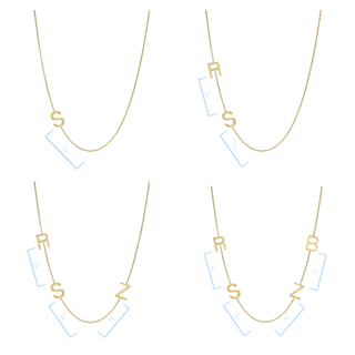 Asymmetrical Initial Necklace  Lindsey Leigh Jewelry.
