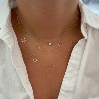 Asymmetrical Initial Necklace  Lindsey Leigh Jewelry.
