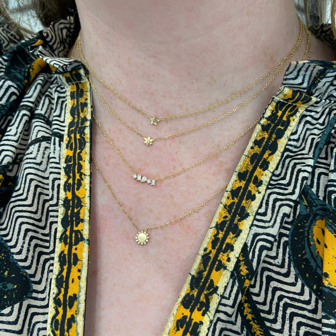 Baby Gold Star Necklace - Lindsey Leigh Jewelry