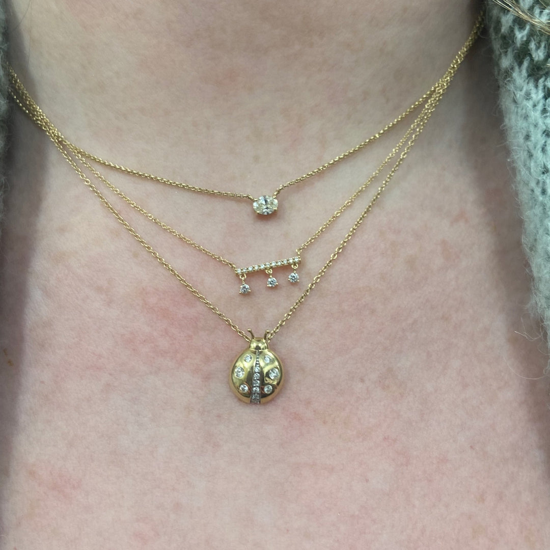 Baby Ladybug Necklace - Lindsey Leigh Jewelry