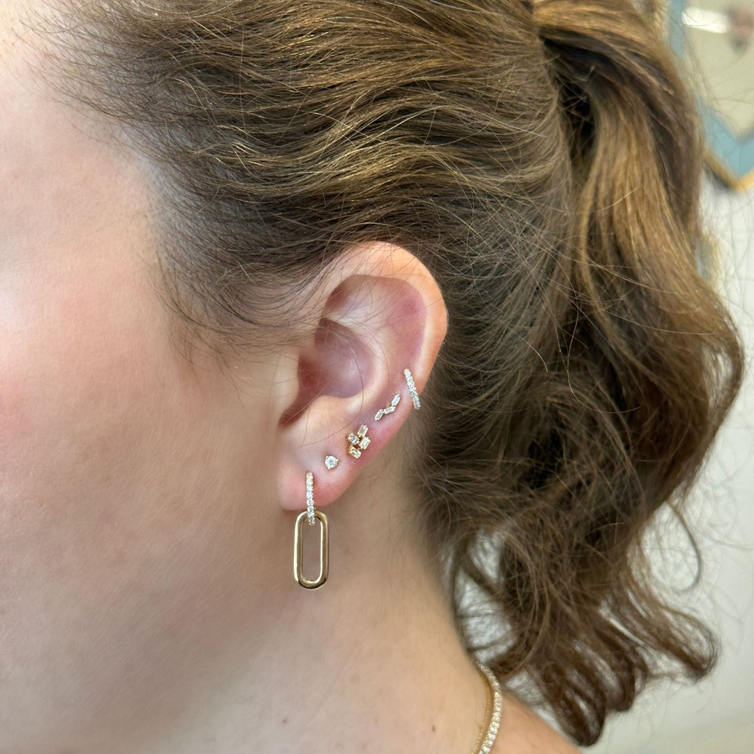 Baguette Cluster Studs - Lindsey Leigh Jewelry