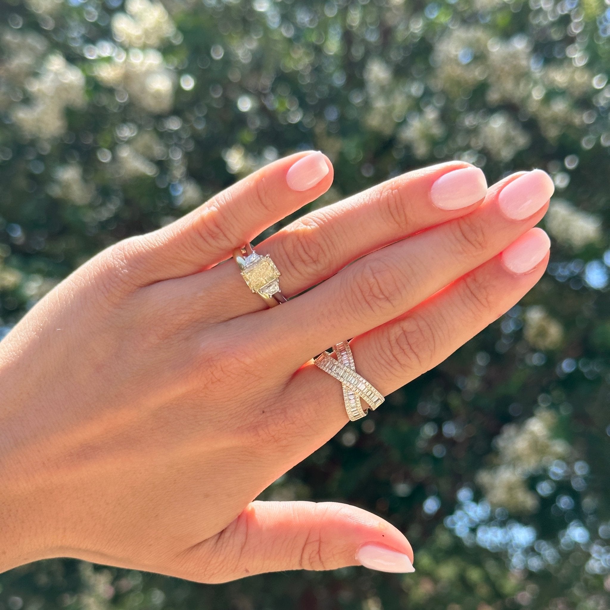 OOAK Baguette Diamond Solitaire Ring - Minimalist Engagement Ring – ARTEMER
