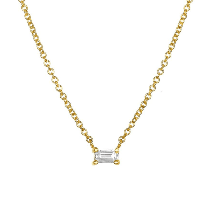 Baguette Diamond Necklace - Lindsey Leigh Jewelry
