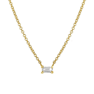 Baguette Diamond Necklace  Lindsey Leigh Jewelry.
