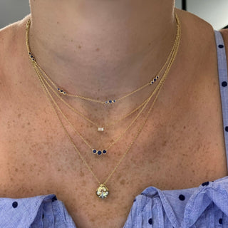 Baguette Diamond Necklace  Lindsey Leigh Jewelry.
