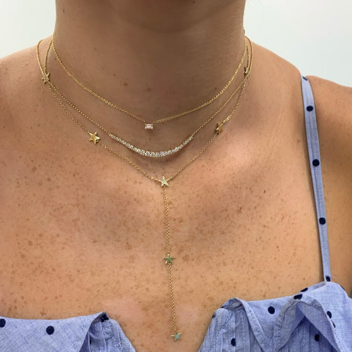 Baguette Diamond Necklace - Lindsey Leigh Jewelry