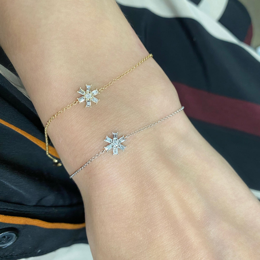 Baguette Flower Bracelet - Lindsey Leigh Jewelry