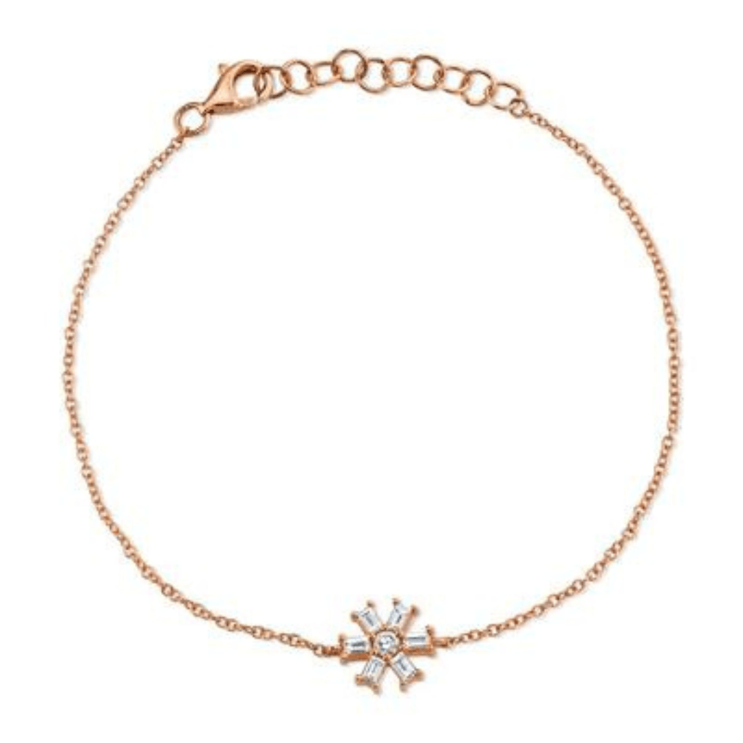 Rose gold 2025 flower bracelet