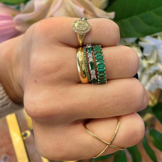Baguette Gemstone Band  Lindsey Leigh Jewelry.
