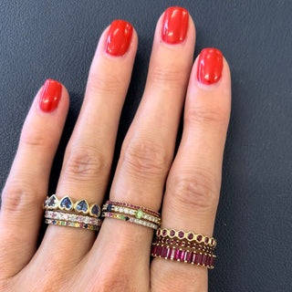Baguette Gemstone Band  Lindsey Leigh Jewelry.
