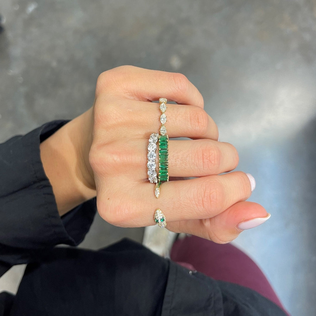 Baguette Gemstone Band - Lindsey Leigh Jewelry
