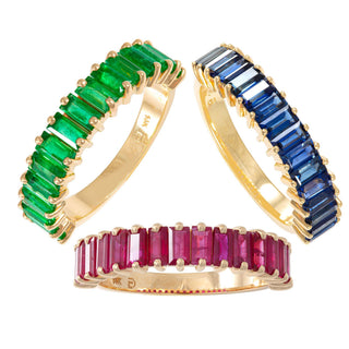 Baguette Gemstone Band  Lindsey Leigh Jewelry.
