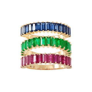Baguette Gemstone Band  Lindsey Leigh Jewelry.
