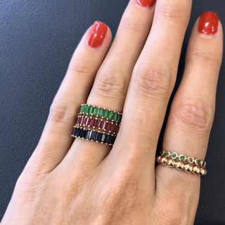 Baguette Gemstone Band  Lindsey Leigh Jewelry.
