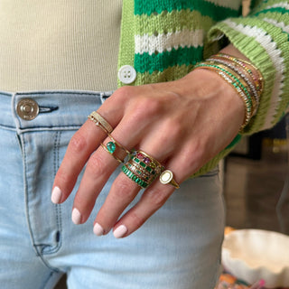 Baguette Gemstone Band  Lindsey Leigh Jewelry.

