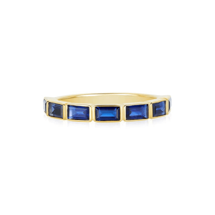 Baguette Gemstone Bezel Band - Lindsey Leigh Jewelry