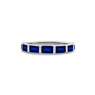 Baguette Gemstone Bezel Band  Lindsey Leigh Jewelry.
