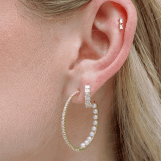 Baguette Huggies  Lindsey Leigh Jewelry.
