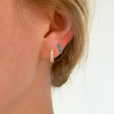 Baguette Huggies - Lindsey Leigh Jewelry