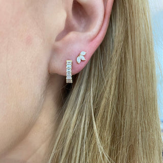 Baguette Huggies  Lindsey Leigh Jewelry.
