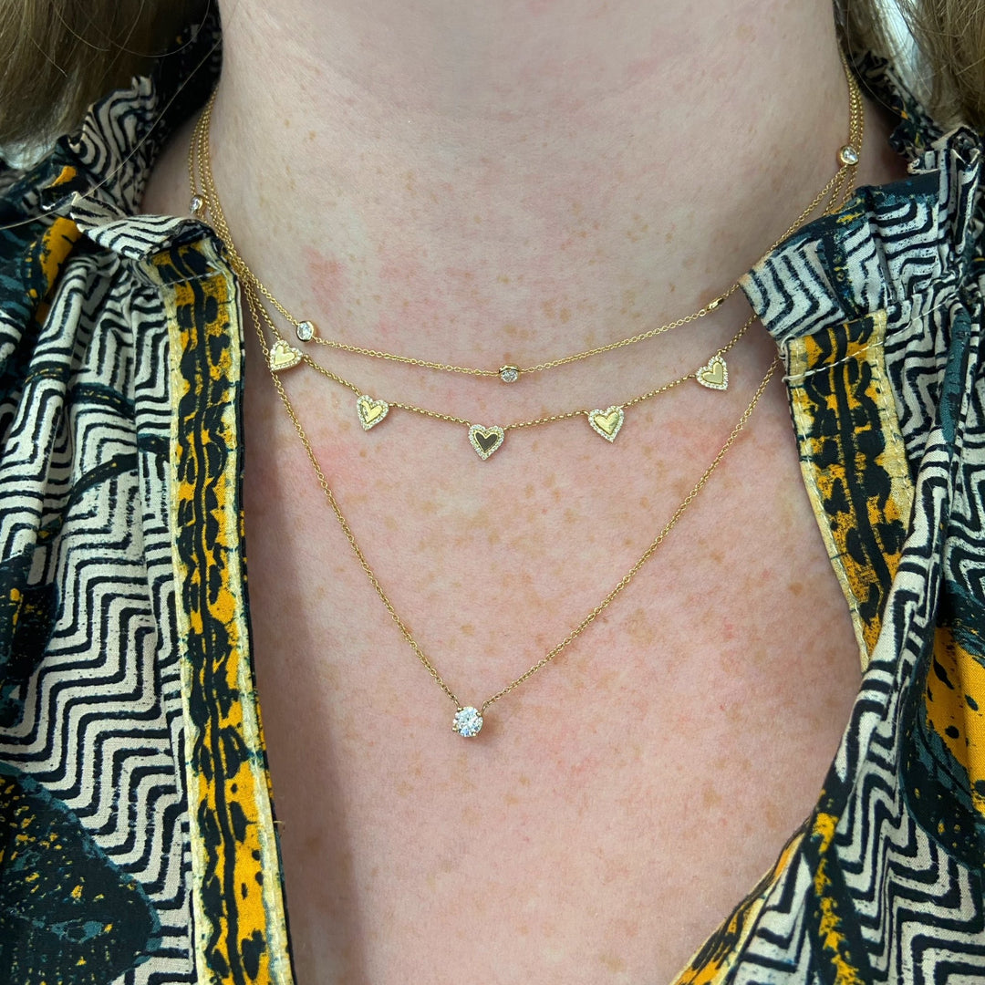 Basket Set Diamond Necklace - Lindsey Leigh Jewelry