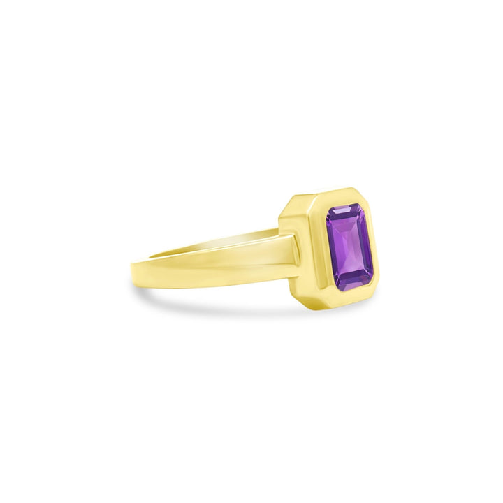 Bezel Set Gemstone Ring - Lindsey Leigh Jewelry