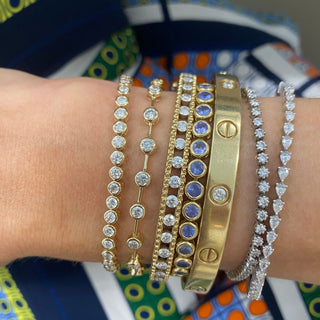 Bezel Set Tennis Bracelet  Lindsey Leigh Jewelry.
