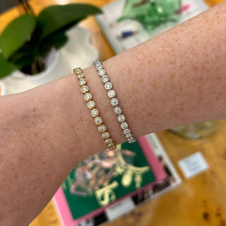 Bezel Set Tennis Bracelet  Lindsey Leigh Jewelry.
