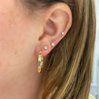 Bezel Studs  Lindsey Leigh Jewelry.
