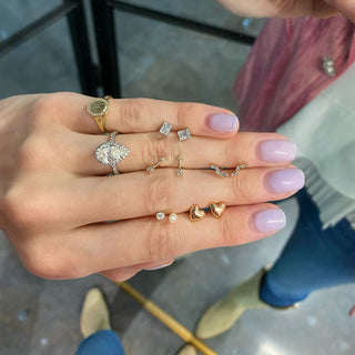 Bezel Studs  Lindsey Leigh Jewelry.
