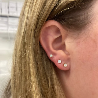 Bezel Studs  Lindsey Leigh Jewelry.
