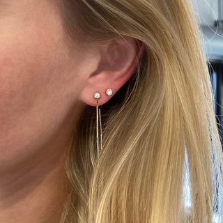 Bezel Studs  Lindsey Leigh Jewelry.
