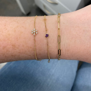 Birthstone Bezel Bracelet  Lindsey Leigh Jewelry.
