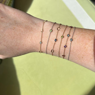 Birthstone Bezel Bracelet  Lindsey Leigh Jewelry.
