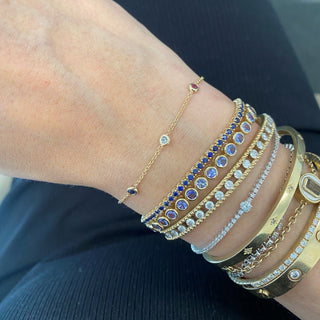 Birthstone Bezel Bracelet  Lindsey Leigh Jewelry.
