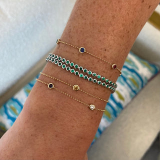 Birthstone Bezel Bracelet  Lindsey Leigh Jewelry.
