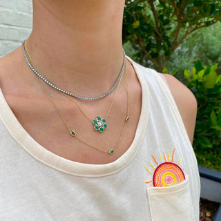 Birthstone Bezel Pear Necklace  Lindsey Leigh Jewelry.
