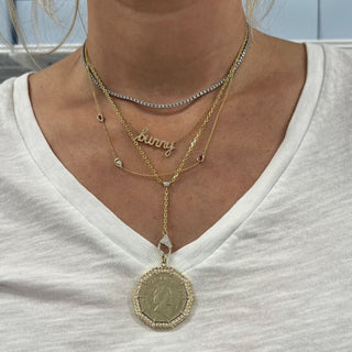 Birthstone Bezel Pear Necklace  Lindsey Leigh Jewelry.
