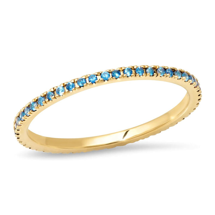 Blue Topaz Eternity Band - Lindsey Leigh Jewelry