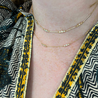 Bubble Diamond Station Necklace  Lindsey Leigh Jewelry.
