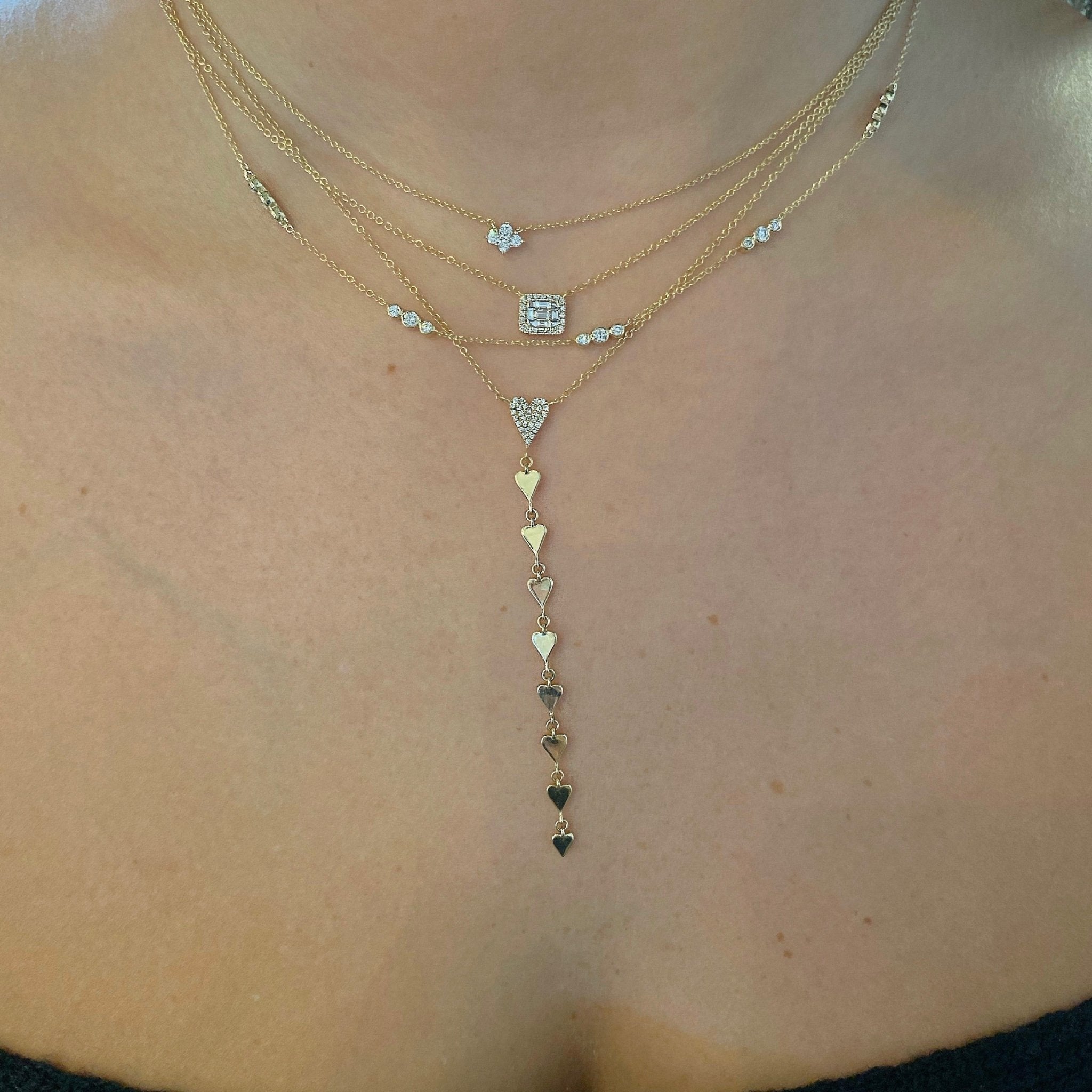 Bubble Diamond Station Necklace