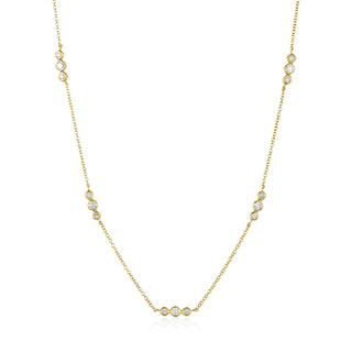 Bubble Diamond Station Necklace  Lindsey Leigh Jewelry.
