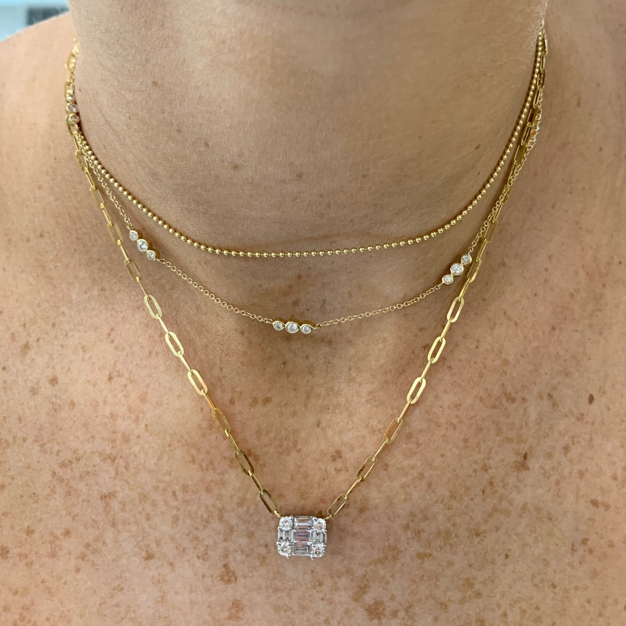 Bubble Diamond Station Necklace – Lindsey Leigh Jewelry