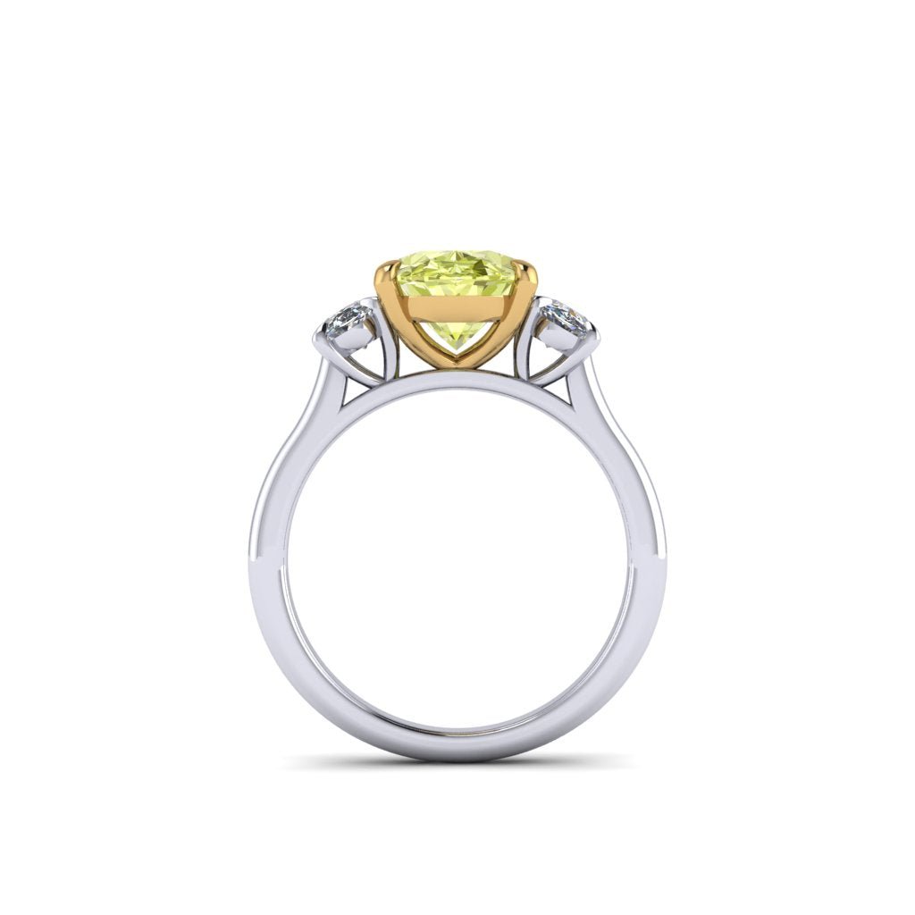 Canary Three Stone Ring - Lindsey Leigh Jewelry